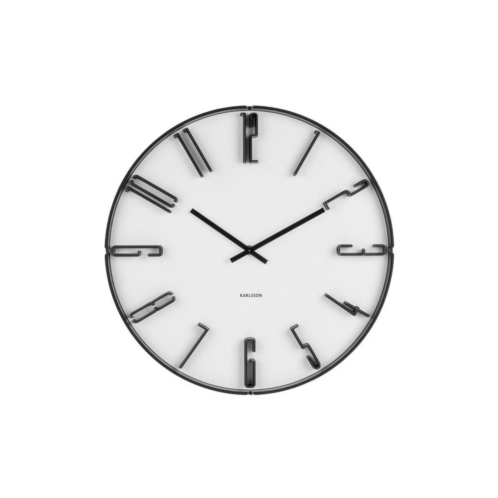 E-shop Biele nástenné hodiny Karlsson Sentient, ⌀ 40 cm