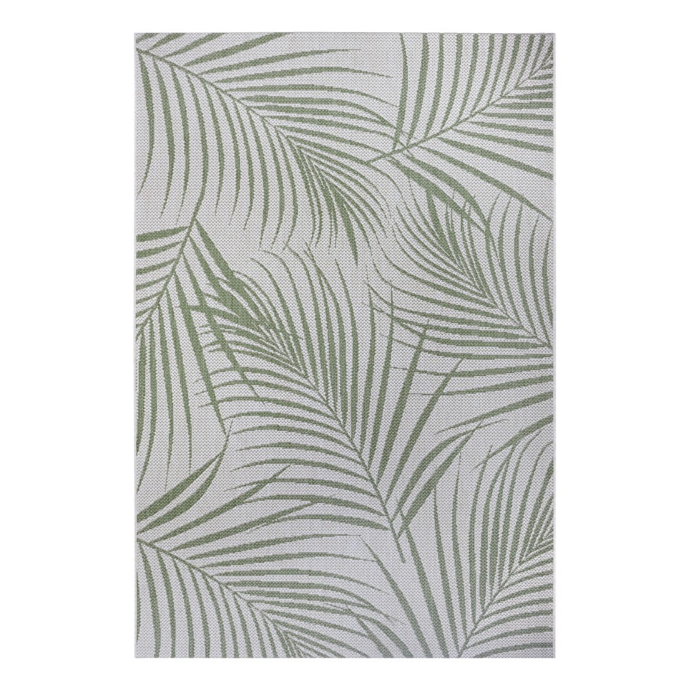 E-shop Zeleno-sivý vonkajší koberec Ragami Flora, 80 x 150 cm