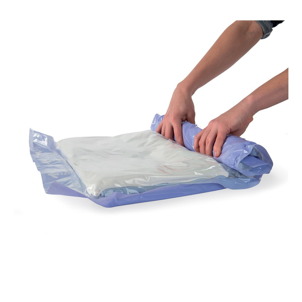 Obrázok Sada 12 zrolovateľných vakuových úložných obalov na oblečenie Compactor Roll Up Vacuum Bags, 65 x 45 cm