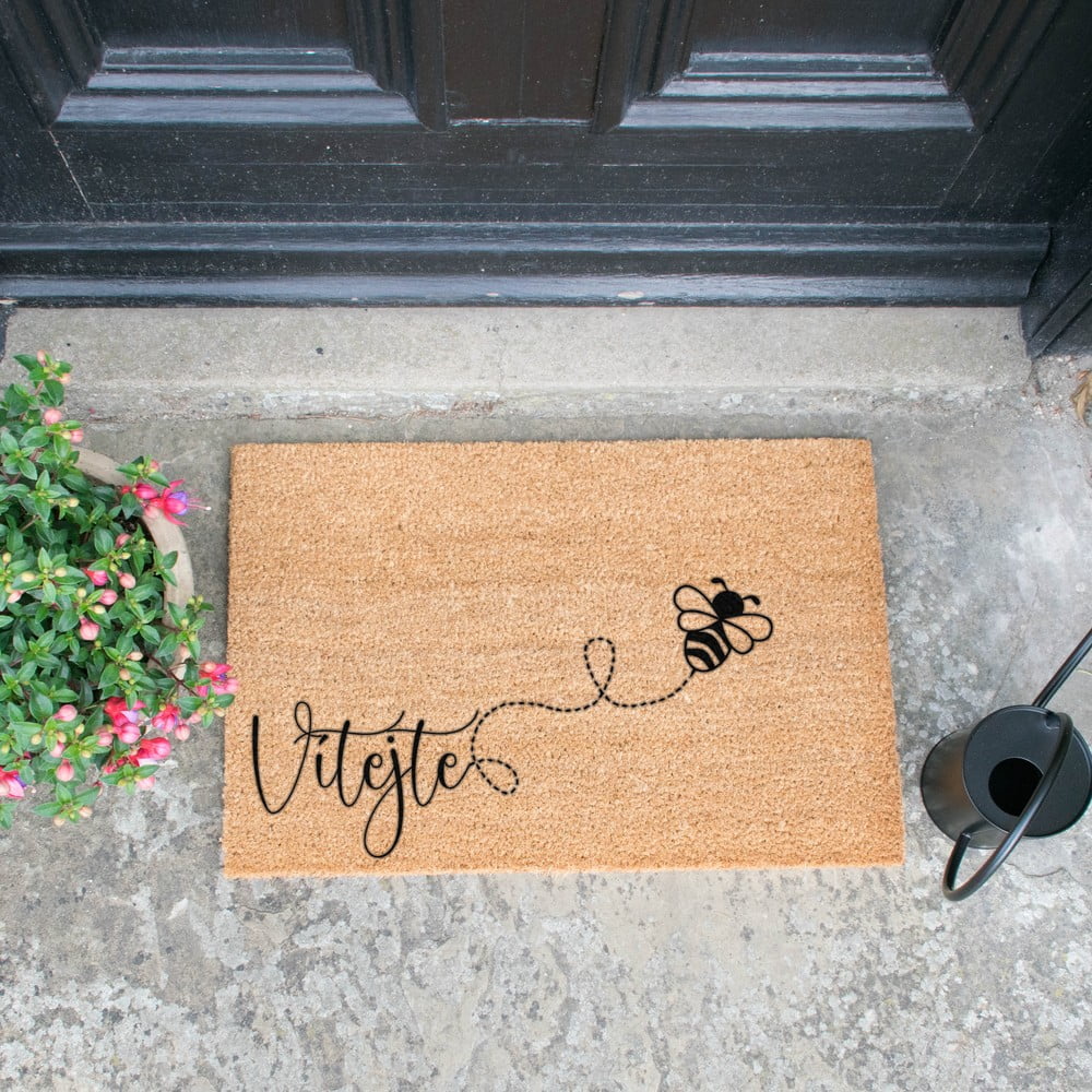 Obrázok Rohožka z prírodného kokosového vlákna ARTS Doormats Včela, 40 x 60 cm