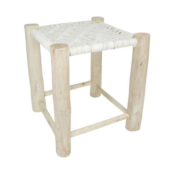 Biela drevená stolička HF Living, 40 × 40 cm