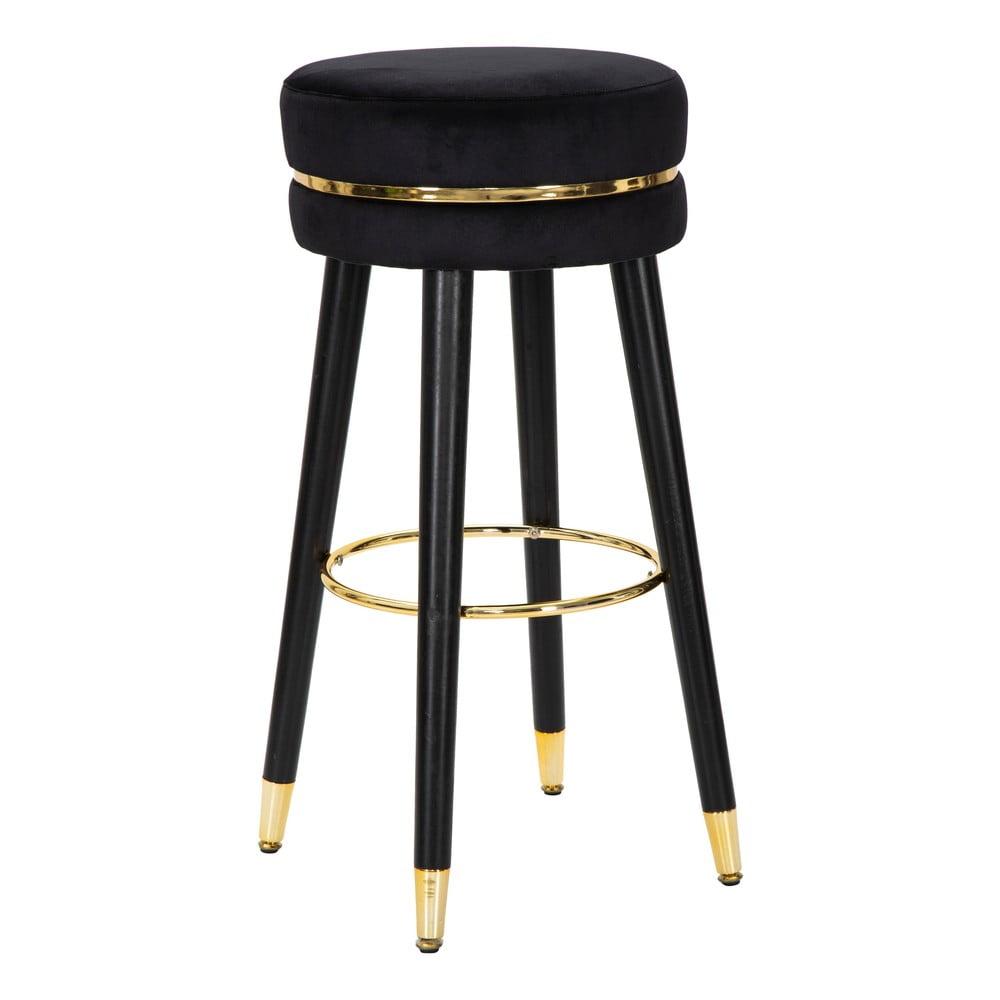 E-shop Čierna barová stolička Mauro Ferretti Paris Nero/Gold