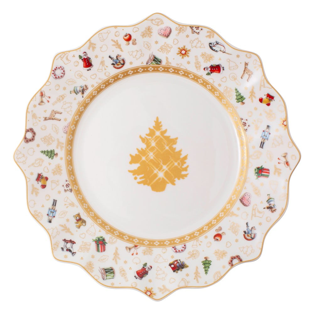 E-shop Biely porcelánový tanier s vianočným motívom Villeroy & Boch, ø 24 cm