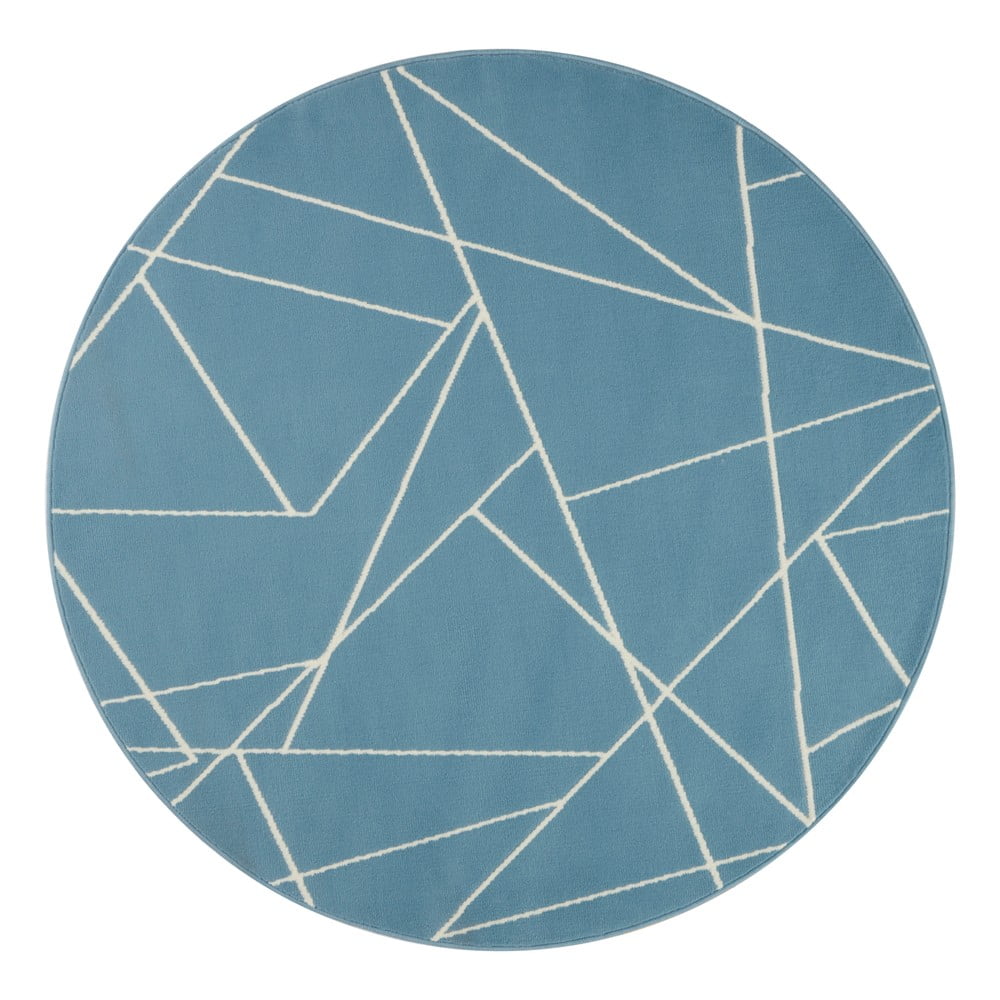 E-shop Modrý koberec Ragami Velvet, ø 140 cm