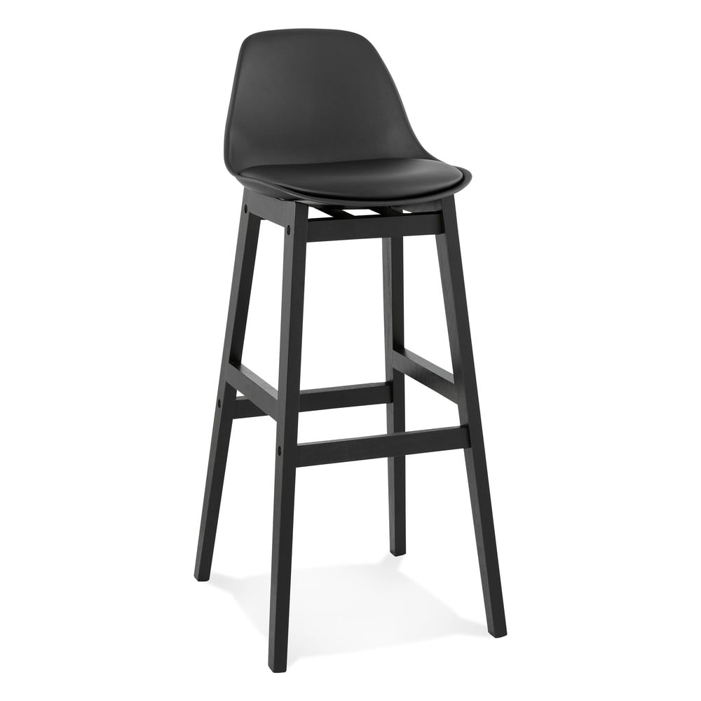 E-shop Čierna barová stolička Kokoon Turel, výška sedu 79 cm