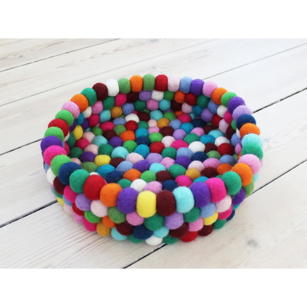 Obrázok Guľôčkový vlnený úložný košík Wooldot Ball Basket Multi, ⌀ 28 cm