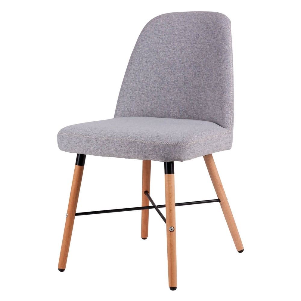 E-shop Sivá jedálenská stolička s podnožím z bukového dreva sømcasa Kalia