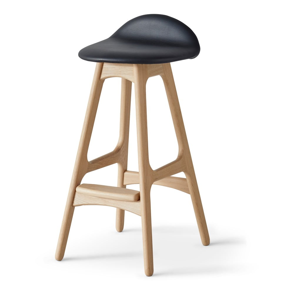E-shop Barová stolička s koženým sedákom Findahl by Hammel Buck, výška 69 cm