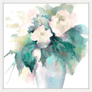 Obraz na plátne Marmont Hill Watery Flowers, 41 × 41 cm