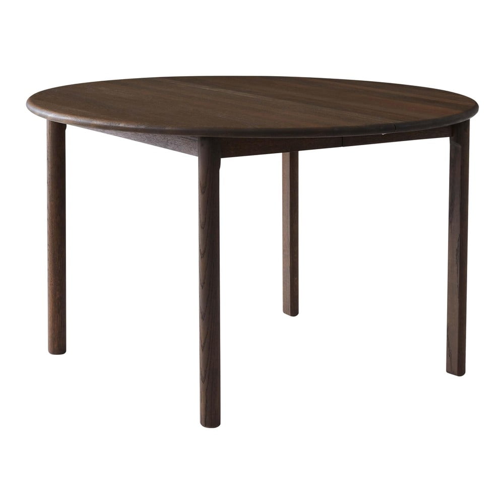 Hnedý okrúhly rozkladací jedálenský stôl z dubového dreva ø 120 cm Noor – Hammel Furniture