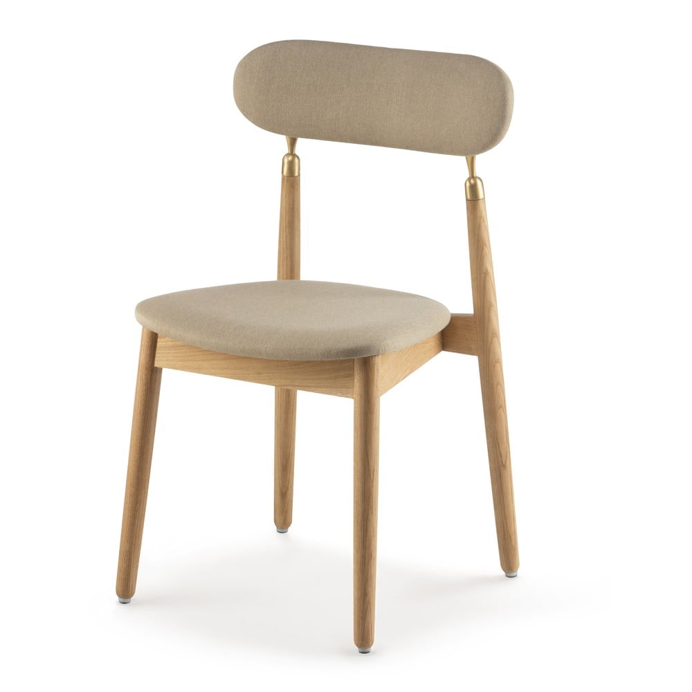 E-shop Béžová jedálenská stolička z dubového dreva EMKO Textum Alana