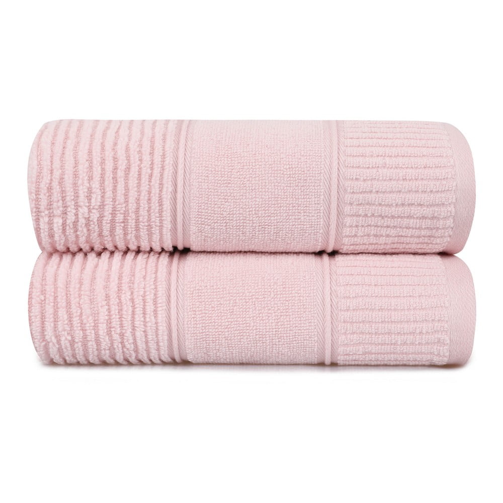 E-shop Súprava 2 ružových bavlnených uterákov Foutastic Daniela, 50 x 90 cm