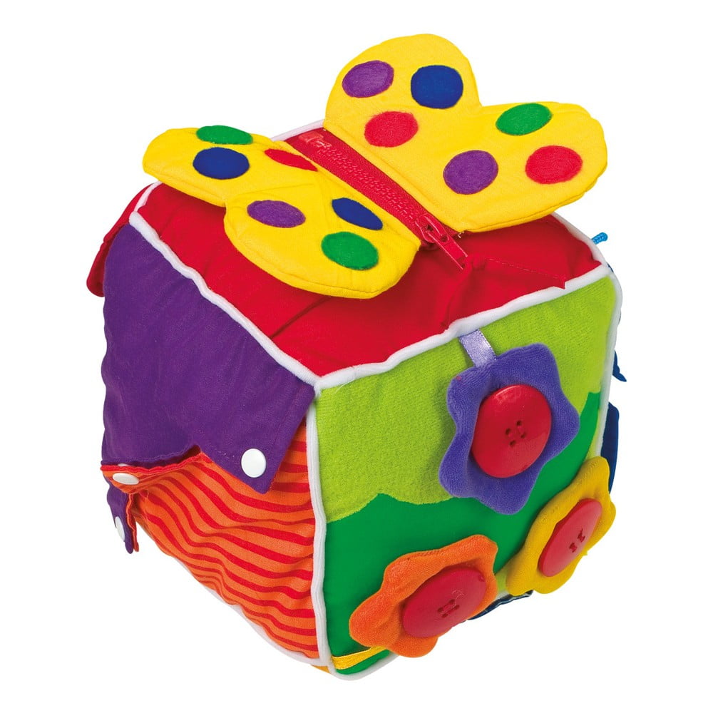 E-shop Plyšová kocka pre rozvoj motoriky Legler Baby's Cube