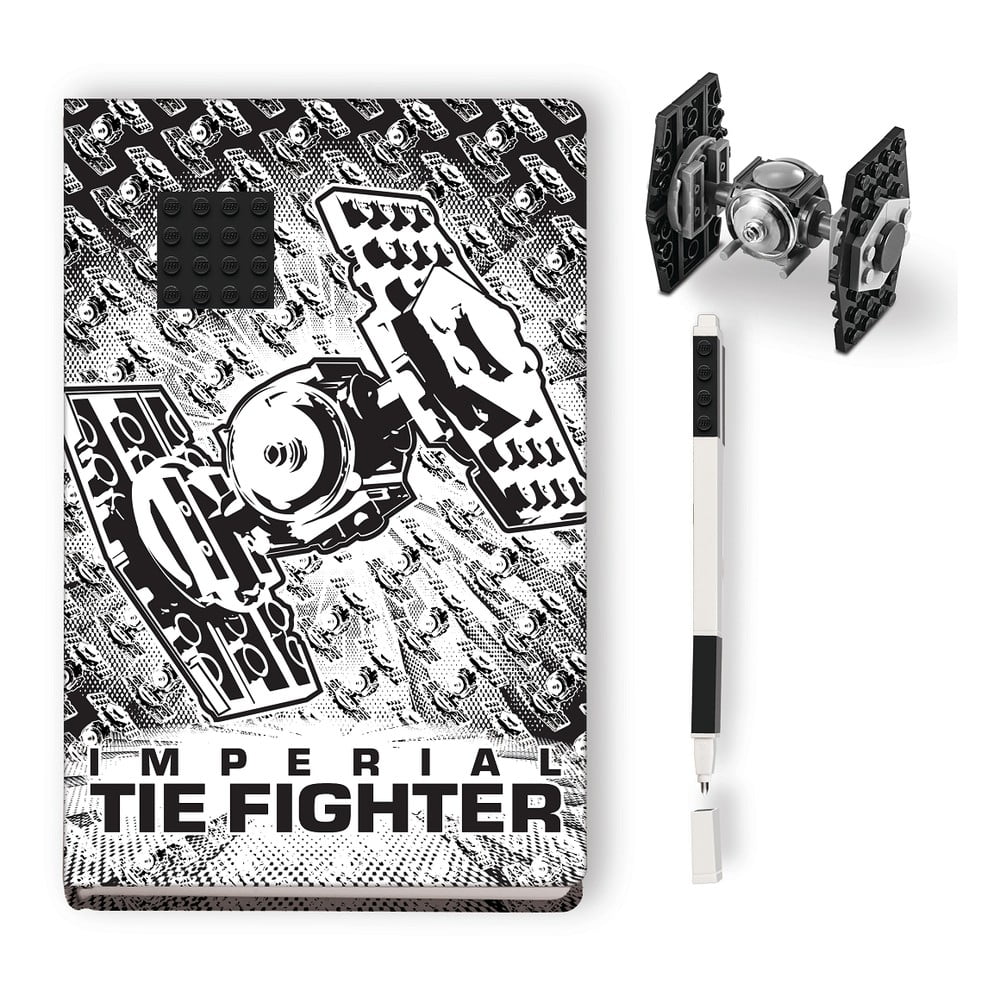 E-shop Sada zápisníka, pera a stavebnice LEGO® Star Wars Tie Fighter