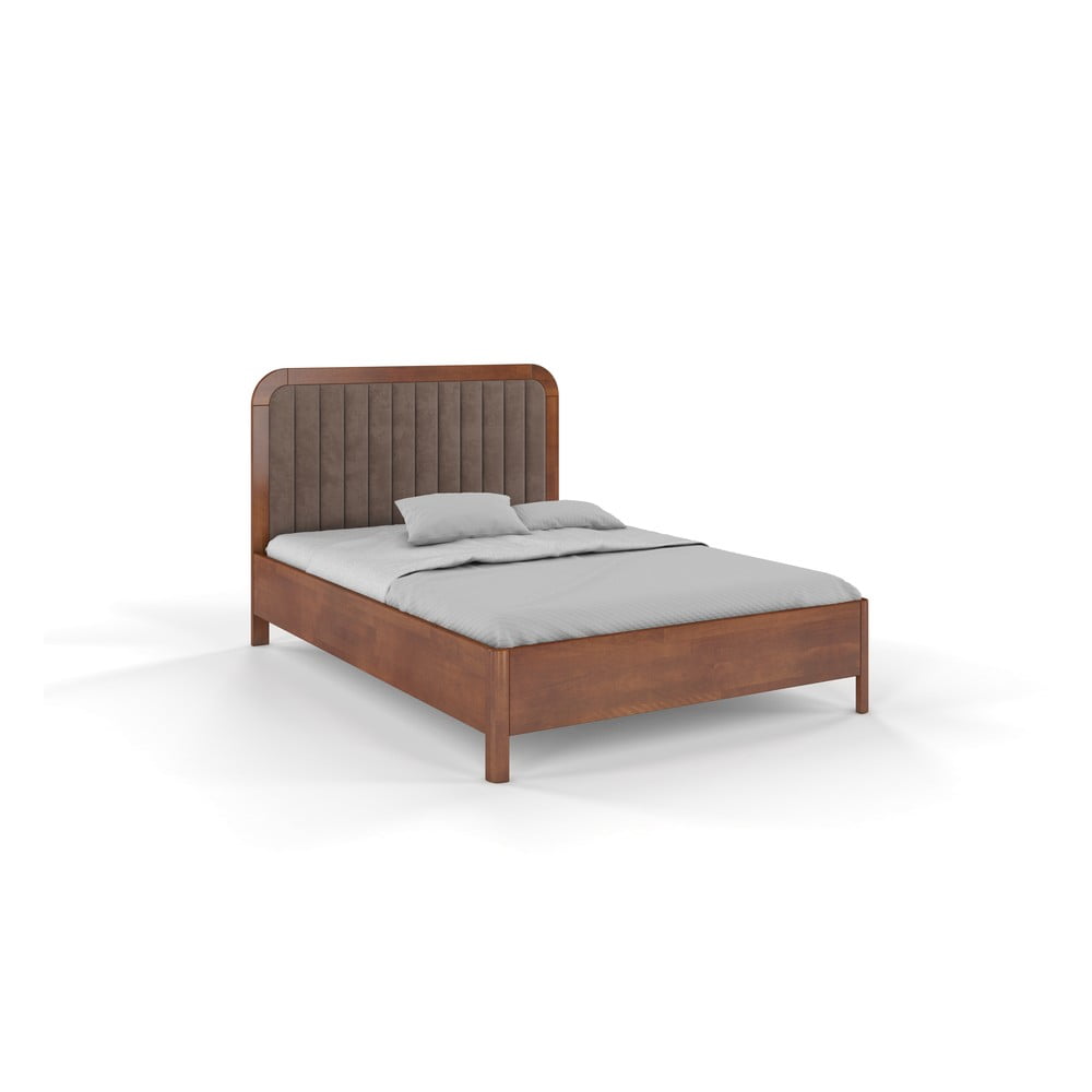 E-shop Karamelovohnedá dvojlôžková posteľ z bukového dreva Skandica Visby Modena, 140 x 200 cm