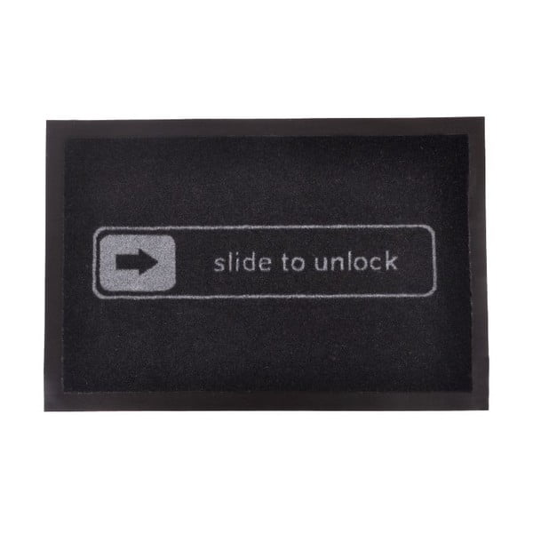 Čierna rohožka Hanse Home Slide to Unlock, 40 × 60 cm