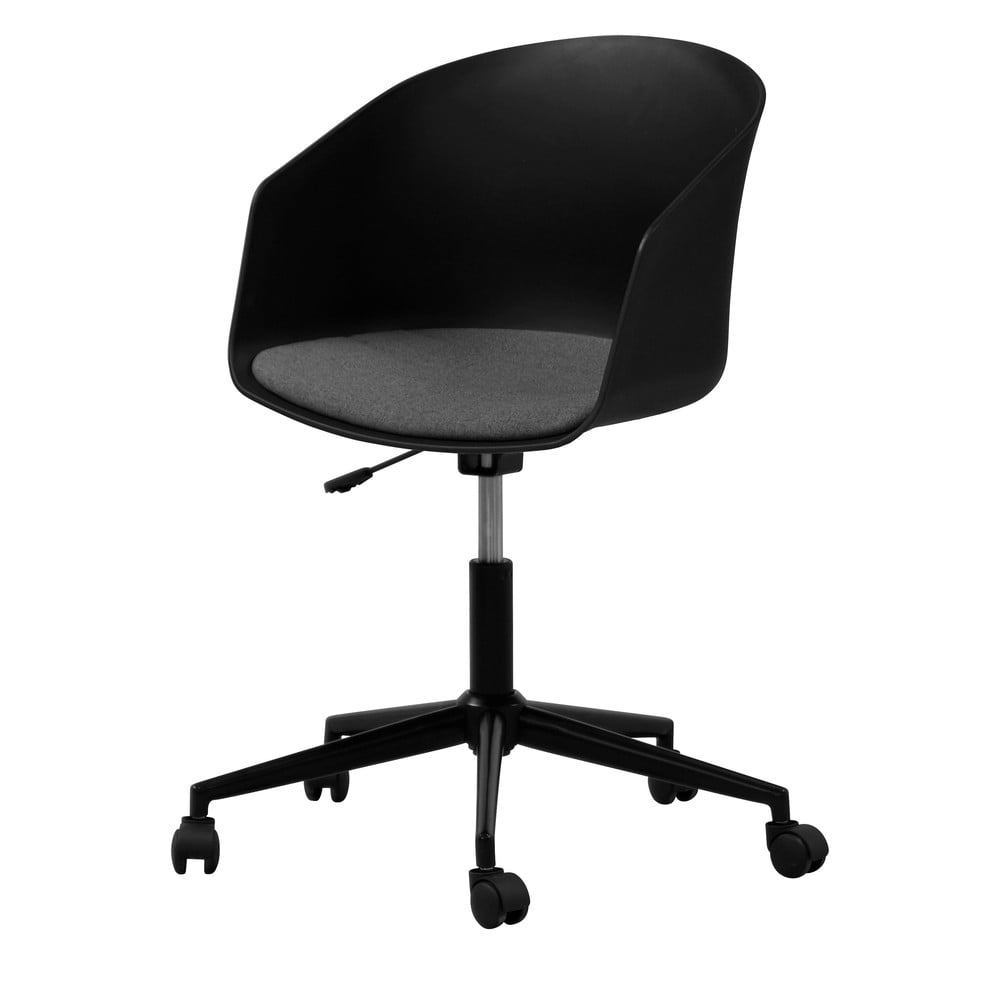 E-shop Čierna kancelárska stolička na kolieskach Interstil MOON