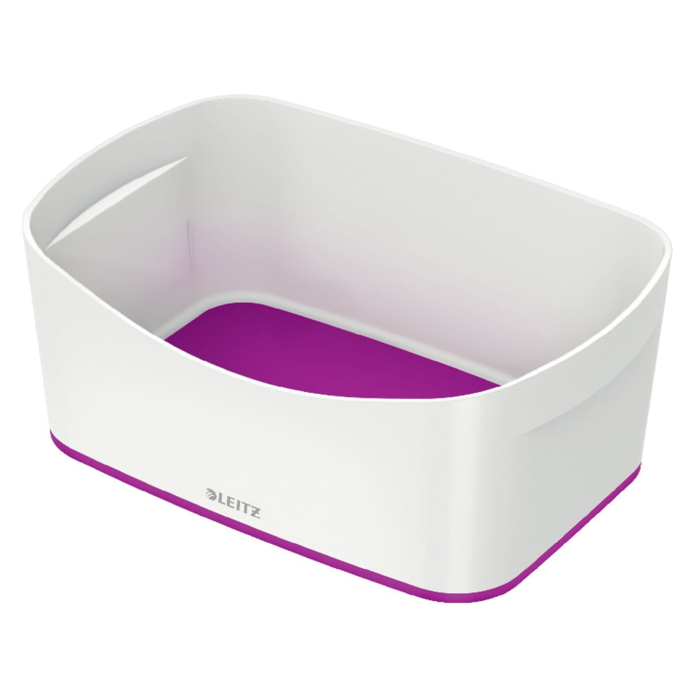E-shop Bielo-fialová stolová škatuľa Leitz MyBox, dĺžka 24,5 cm