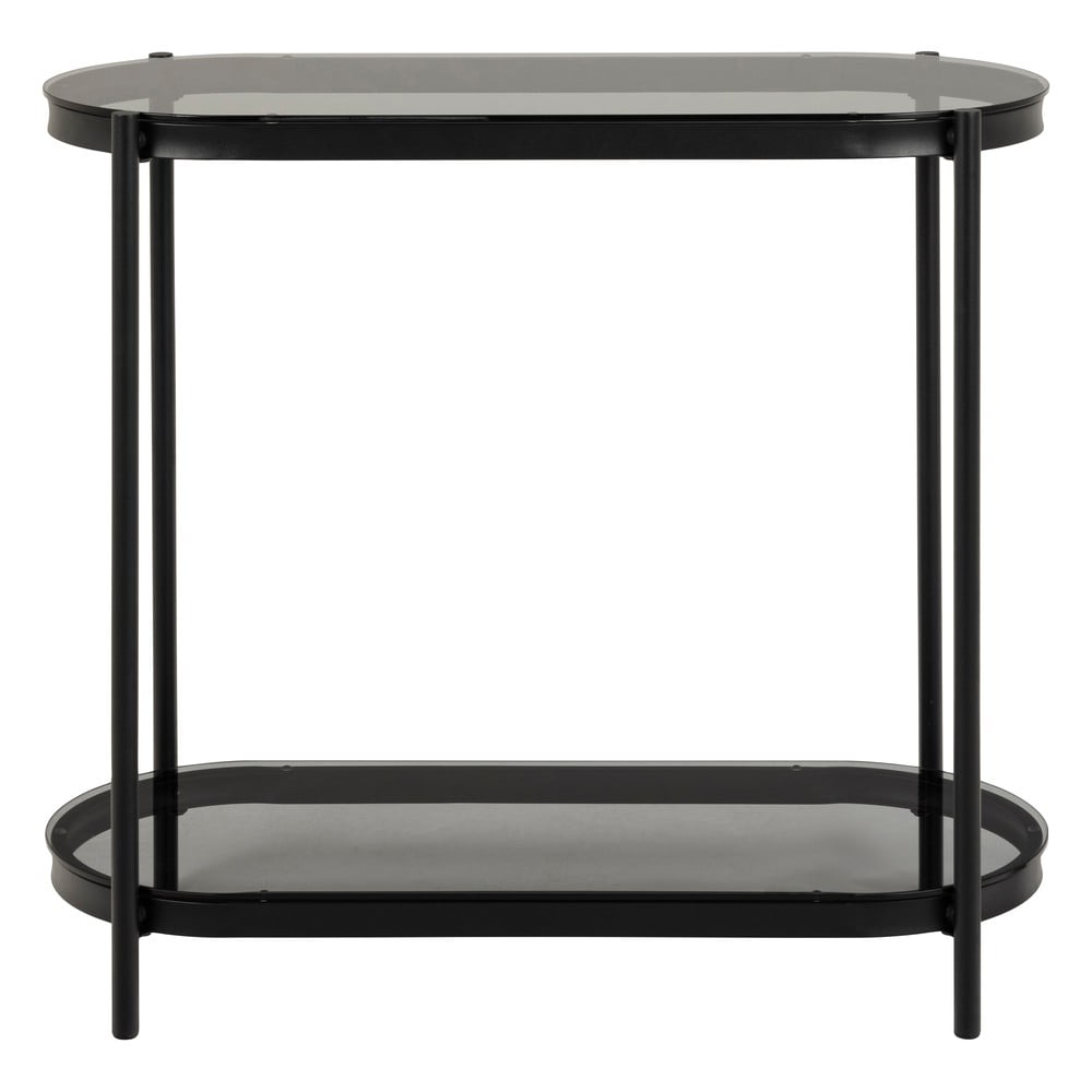 E-shop Konzolový stolík so sklenenou doskou 86x35 cm Bayonne - Actona
