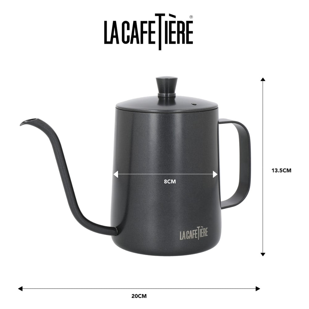 E-shop Sivá kanvica na prípravu kávy z nerezovej ocele 0.6 l La Cafetiere - Kitchen Craft