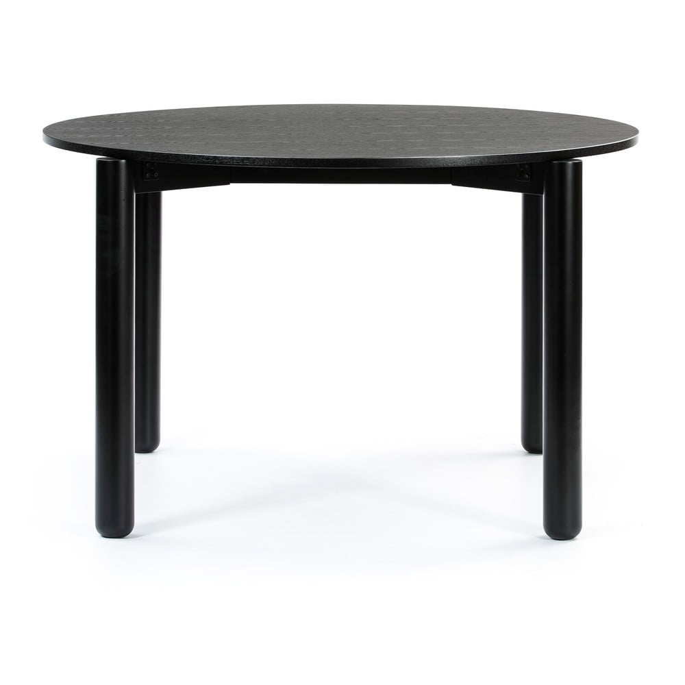 E-shop Čierny okrúhly jedálenský stôl Teulat Atlas, ø 120 cm