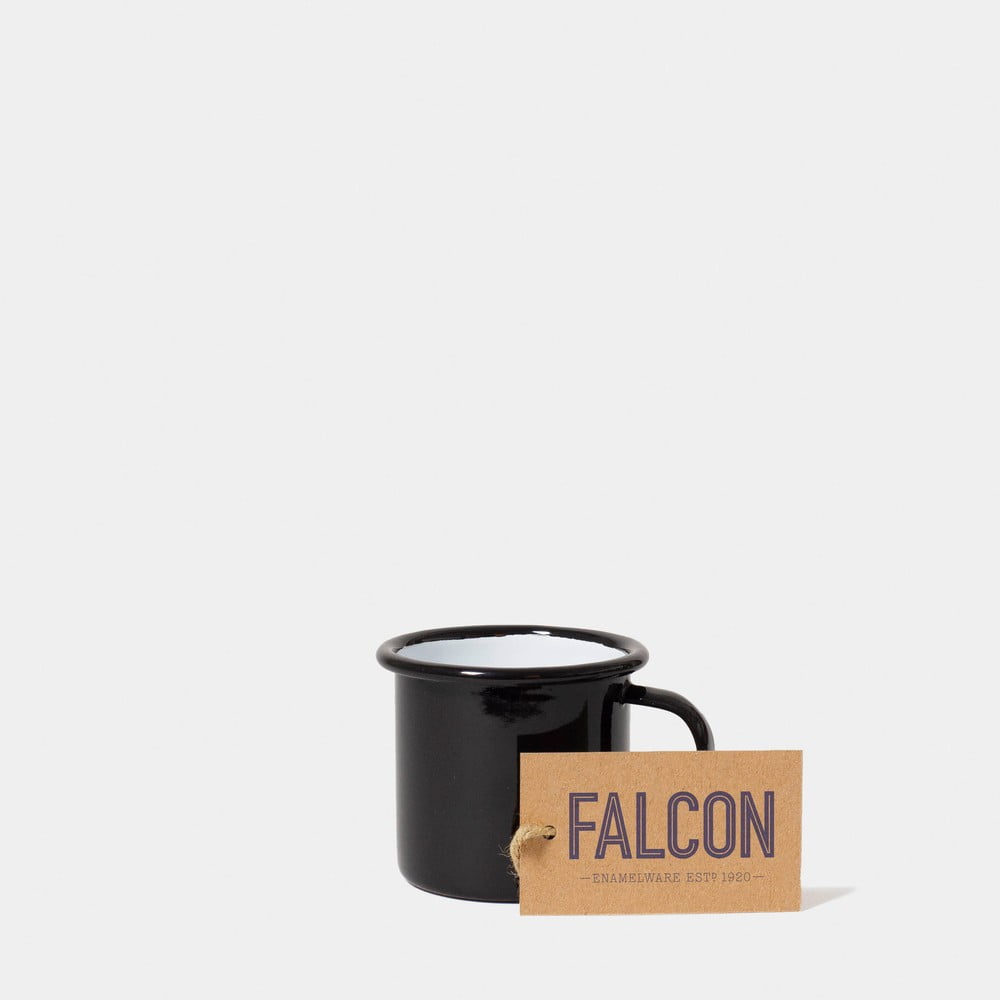 Čierna smaltovaná šálka na espresso Falcon Enamelware, 160 ml