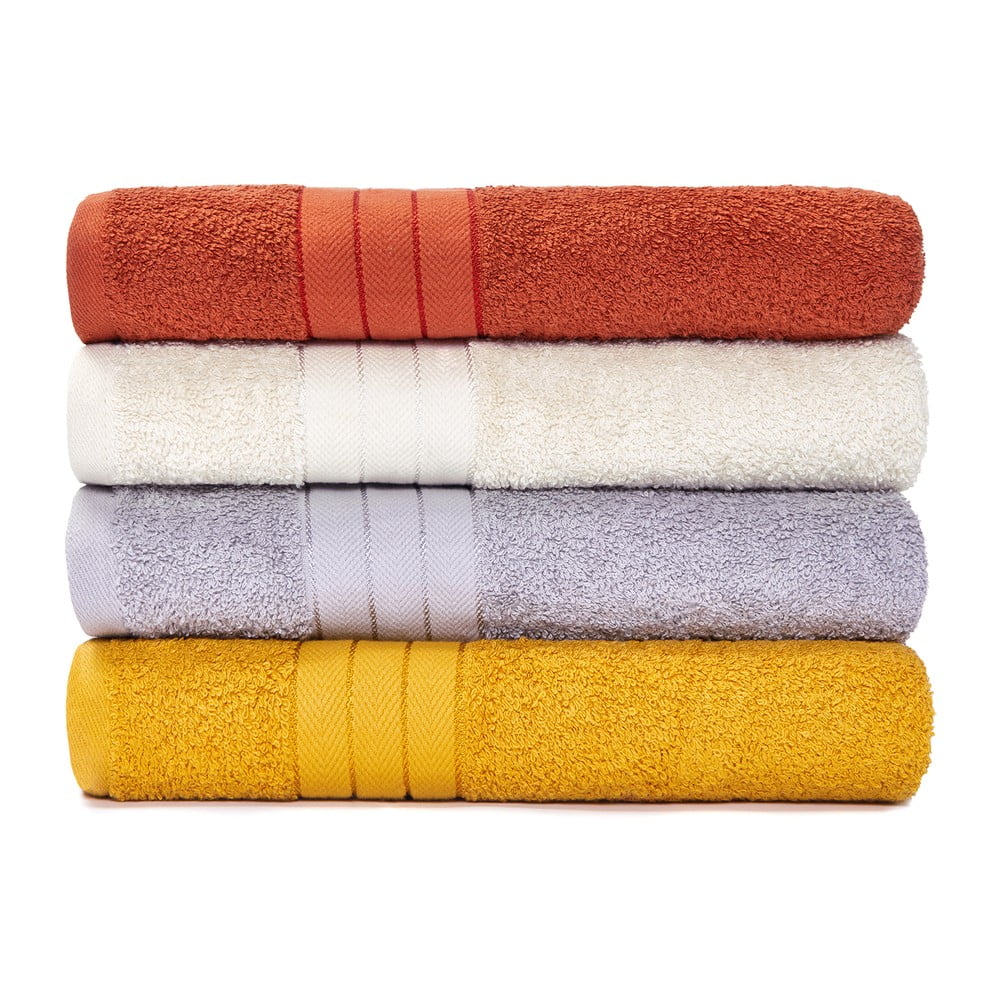 E-shop Súprava 4 bavlnených uterákov Bonami Selection Roma, 50 x 100 cm