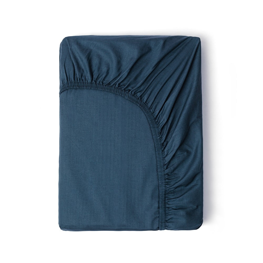 Modrá elastická plachta z bavlneného saténu HIP, 180 x 200 cm