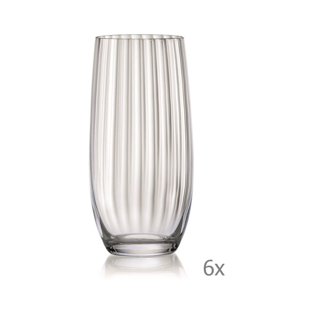 Obrázok Bohemia Crystal Sklenice na vodu LD 350ml WATERFALL 6ks (CX25180350/6/W)