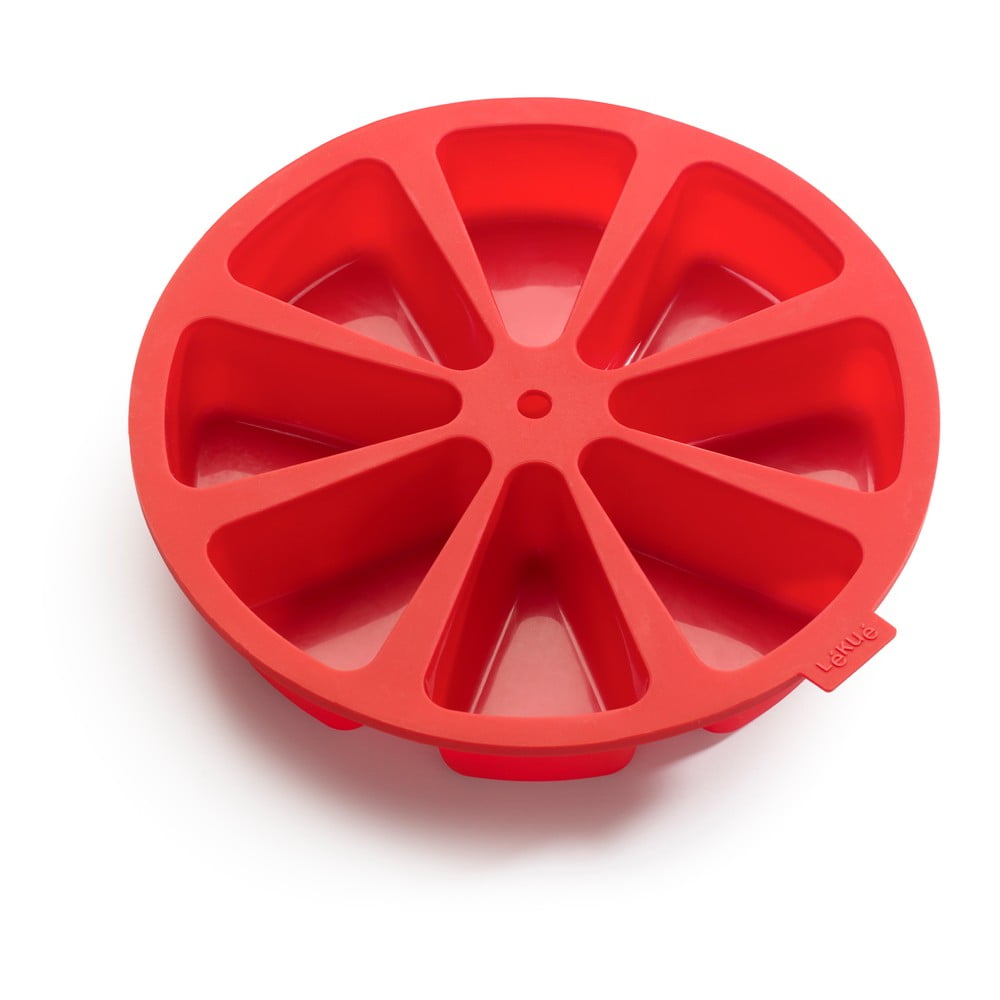E-shop Červená silikónová deliaca forma na tortu Lékué, ⌀ 26,5 cm