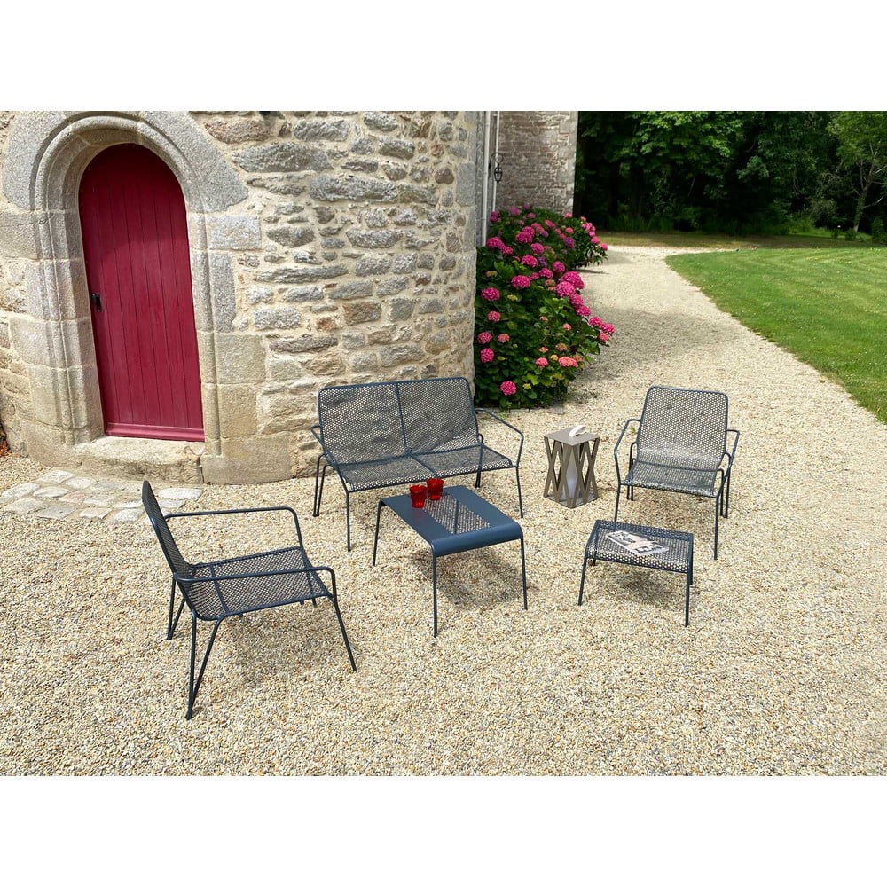 E-shop Set kovového záhradného nábytku v tmavosivej farbe Ezeis Ambroise