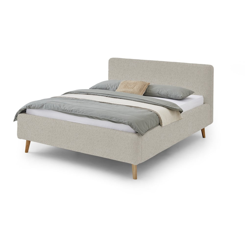 E-shop Béžová čalúnená dvojlôžková posteľ 140x200 cm Mattis - Meise Möbel