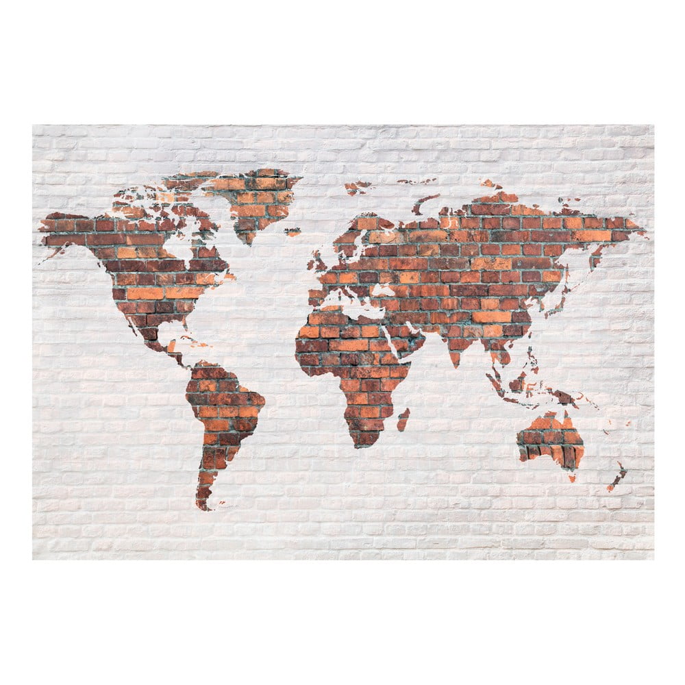 E-shop Veľkoformátová tapeta Bimago Brick World Map, 400 x 280 cm