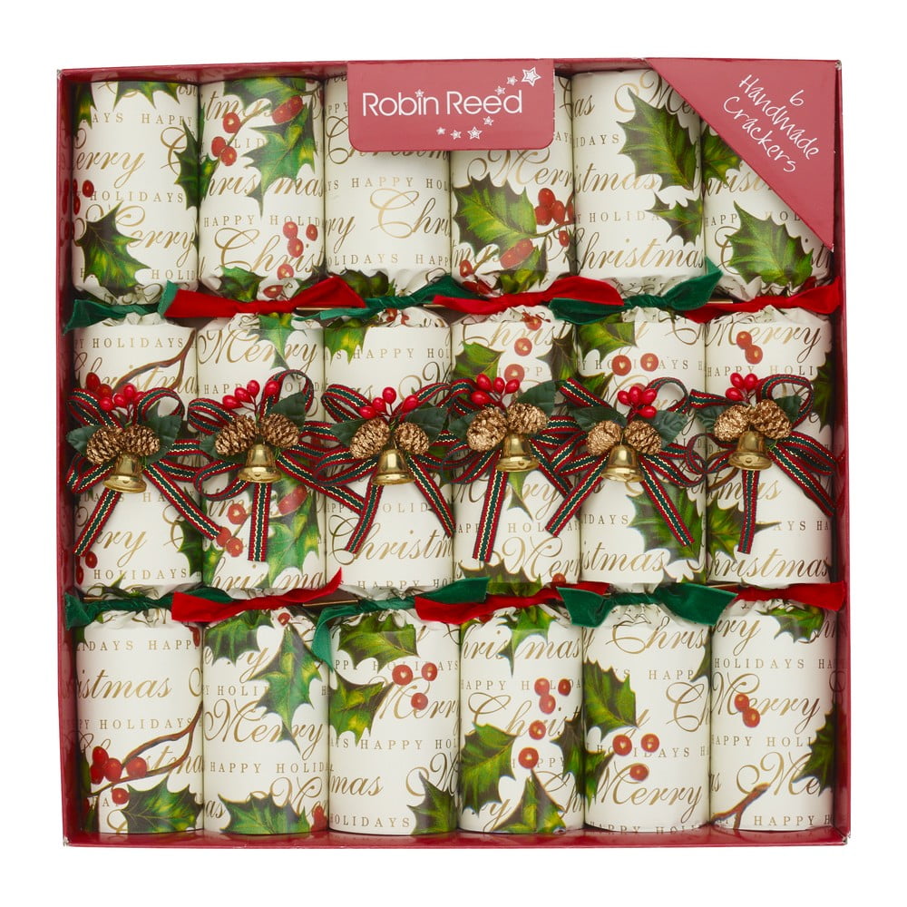 E-shop Vianočné crackery v súprave 6 ks Holly Bells - Robin Reed