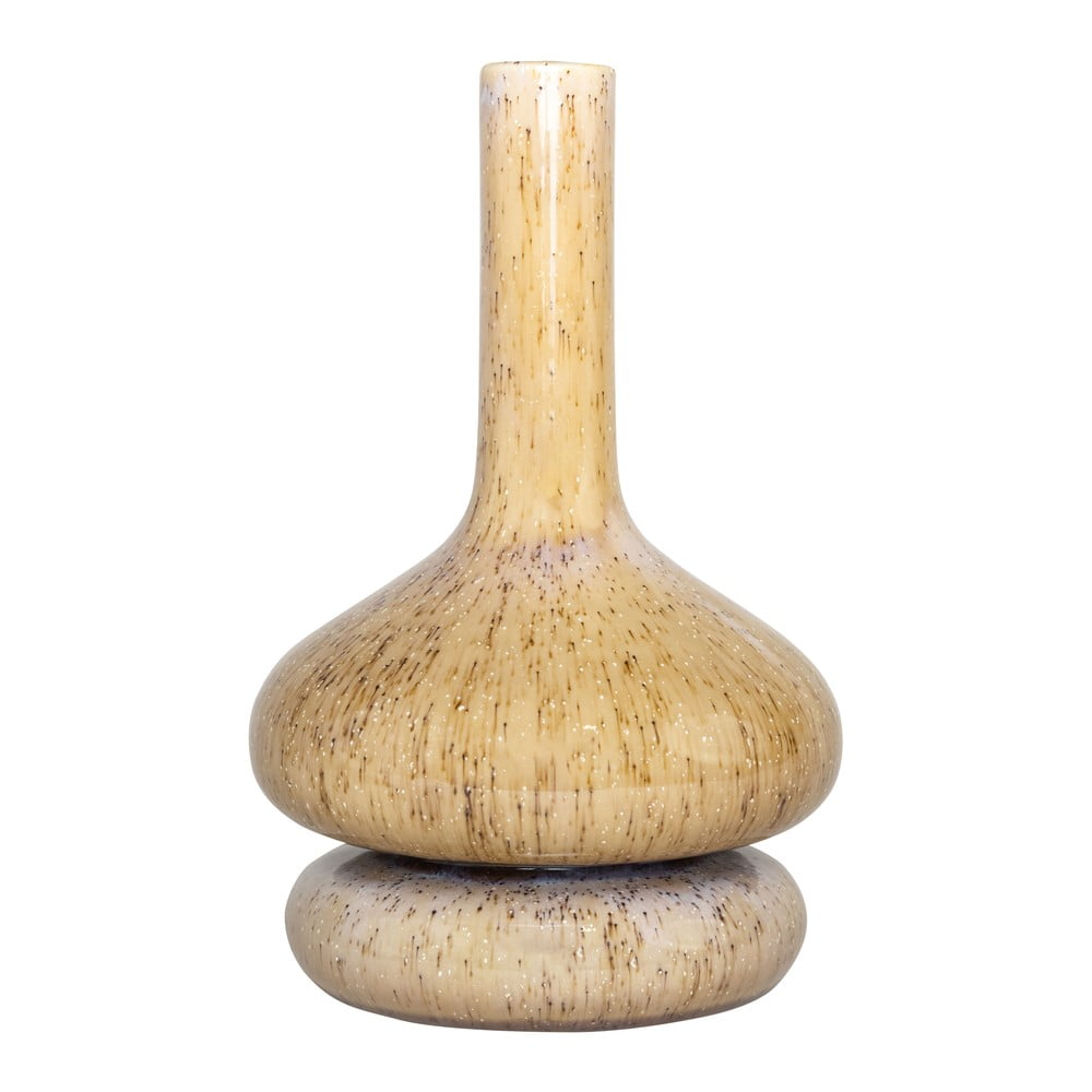 E-shop Béžová keramická váza Hübsch Sand, výška 24 cm