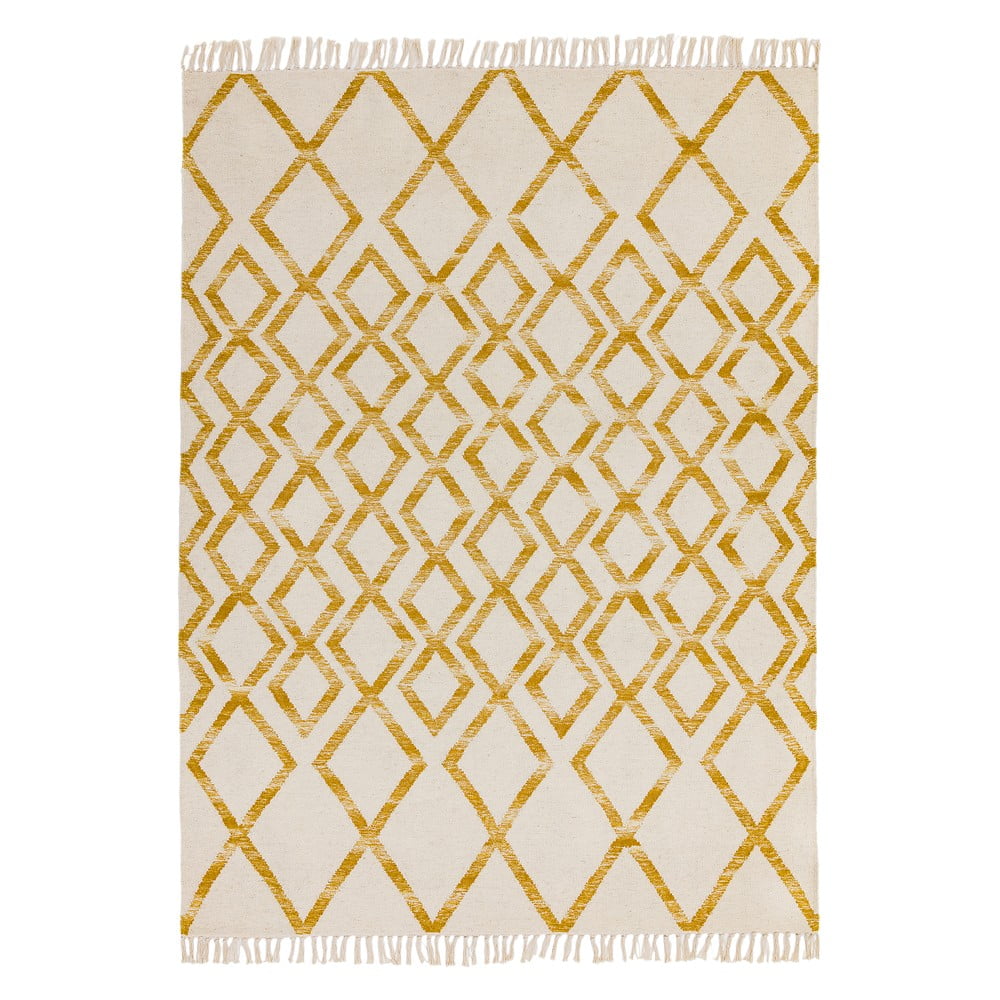 Béžovo-žltý koberec Asiatic Carpets Hackney Diamond, 120 x 170 cm