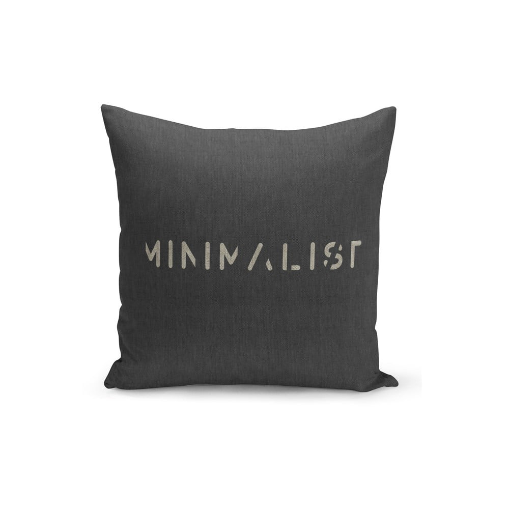 E-shop Čierno-sivá obliečka na vankúš Kate Louise Minimalist, 45 x 45 cm