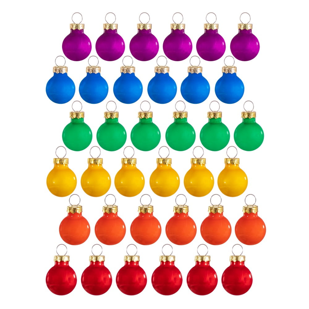 Sklenené vianočné ozdoby v súprave 36 ks Rainbow Mini – Sass & Belle