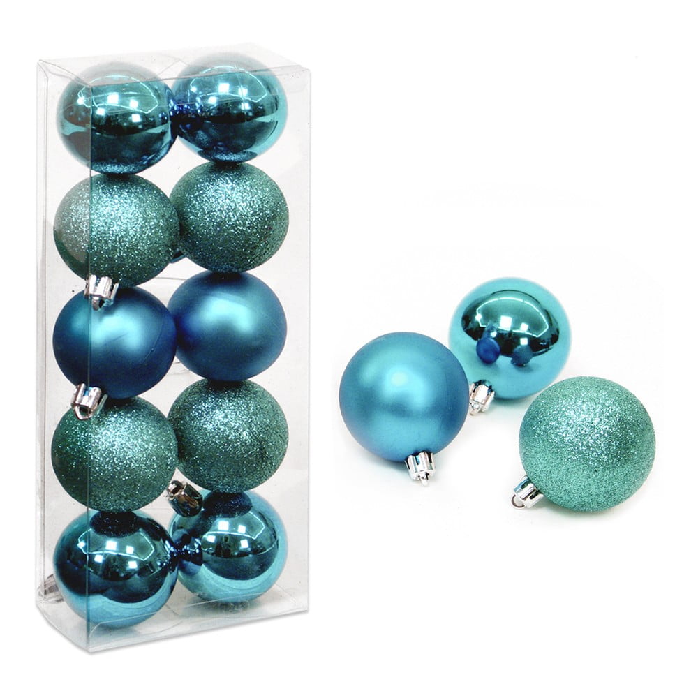 E-shop Modré vianočné ozdoby v súprave 10 ks Casa Selección Navidad, ø 5 cm