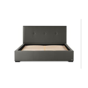 Sivá dvojlôžková posteľ s úložným priestorom Guy Laroche Home Serenity, 160 × 200 cm