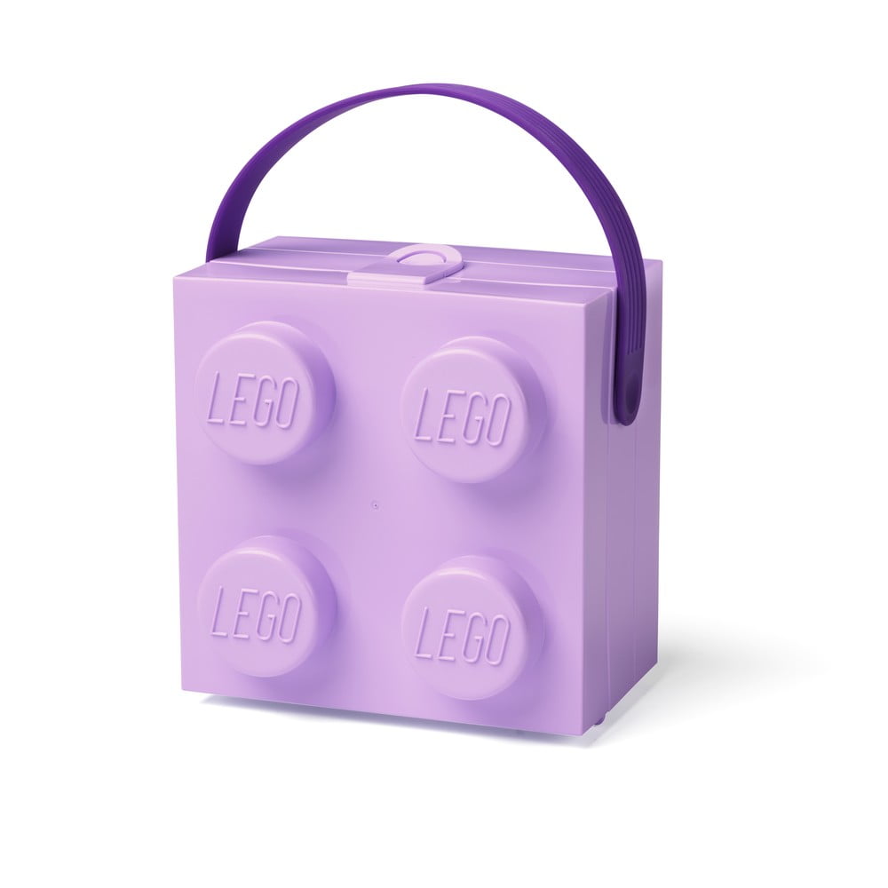 E-shop Fialový úložný box s rukoväťou LEGO®