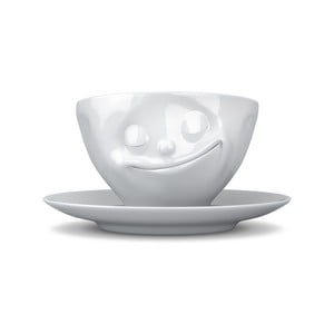 Biely šťastný hrnček na espresso 58products