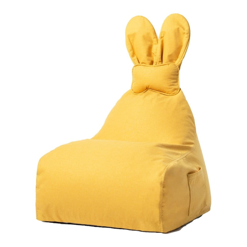 E-shop Žltý detský sedací vak The Brooklyn Kids Funny Bunny