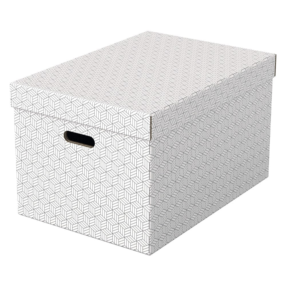 E-shop Súprava 3 bielych úložných škatúľ Esselte Home, 35,5 x 51 cm