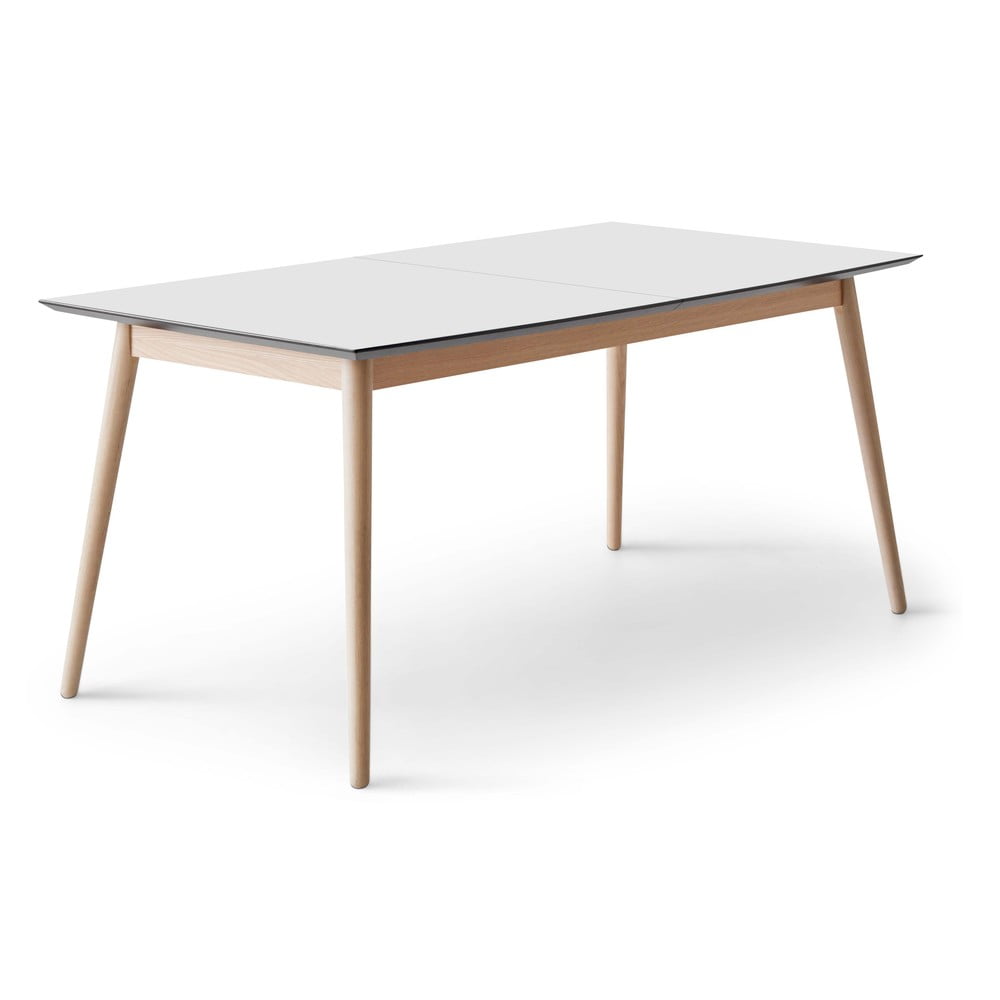 Biely/v prírodnej farbe rozkladací jedálenský stôl s bielou doskou 100x210 cm Meza – Hammel Furniture