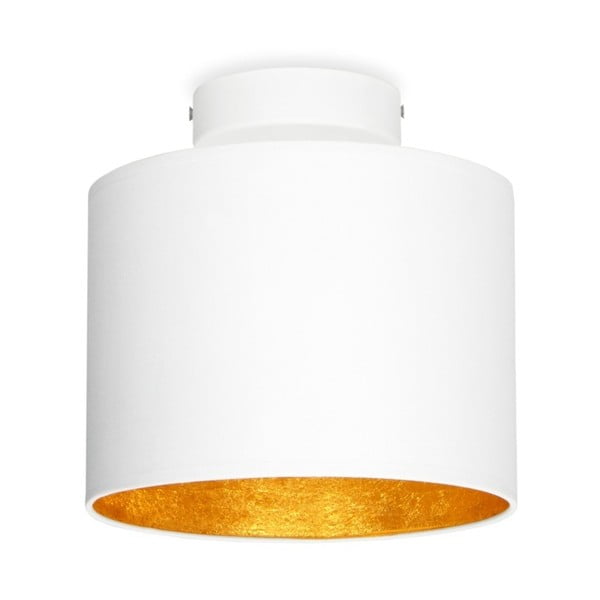 Biele stropné svietidlo s detailom v zlatej farbe Sotto Luce MIKA Elementary XS CP