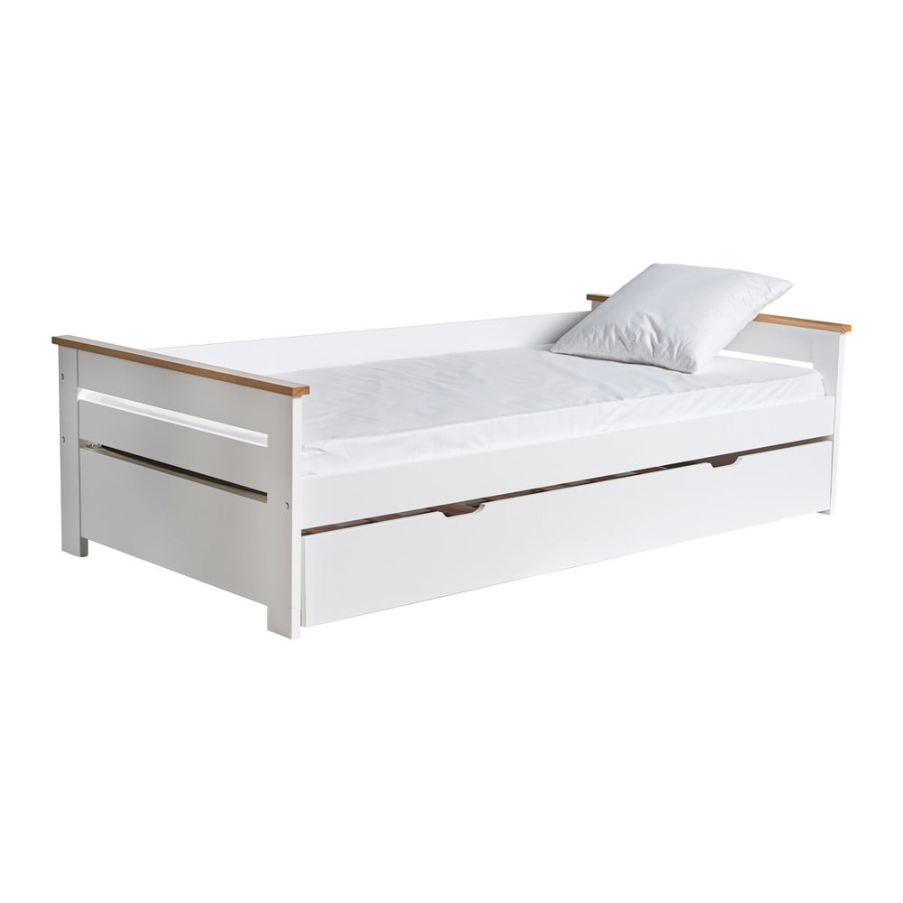 E-shop Biela rozkladacia posteľ Marckeric Lola, 90 × 190 cm