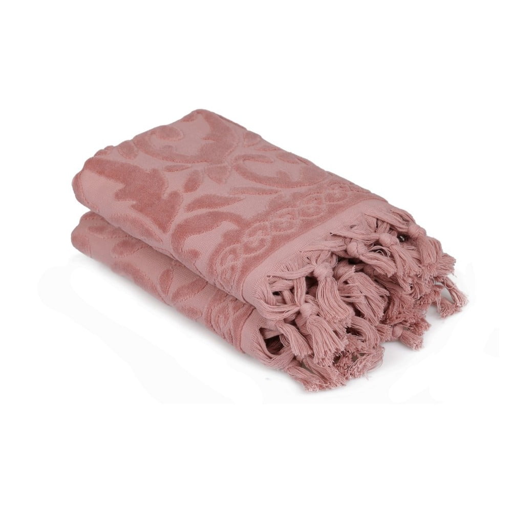 E-shop Sada dvoch ružových uterákov v odtieni dusty rose Bohème, 90 × 50 cm