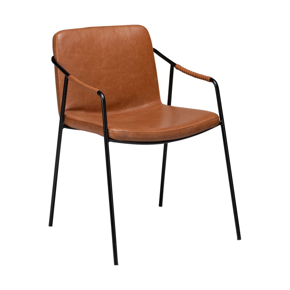 E-shop Hnedá jedálenská stolička z imitácie kože DAN-FORM Denmark Boto