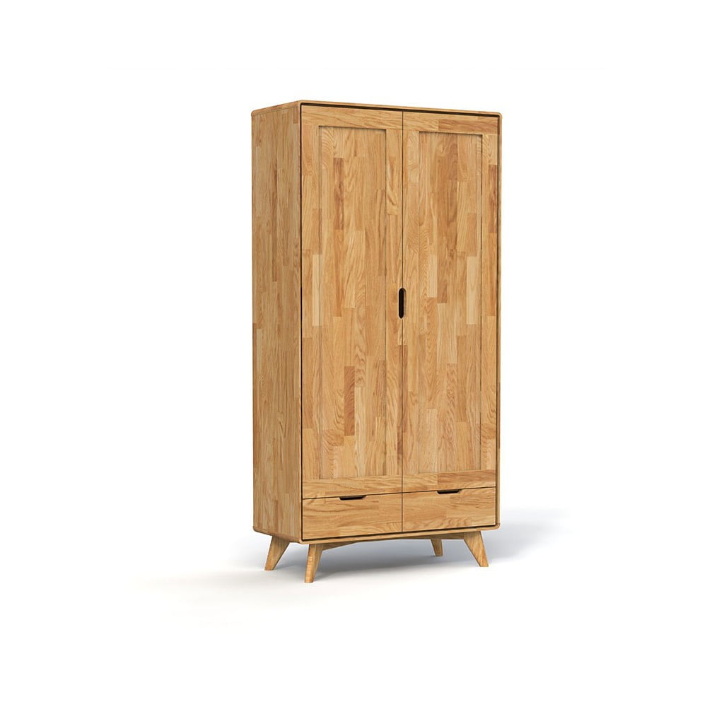 E-shop Šatníková skriňa z dubového dreva 90x180 cm Greg - The Beds